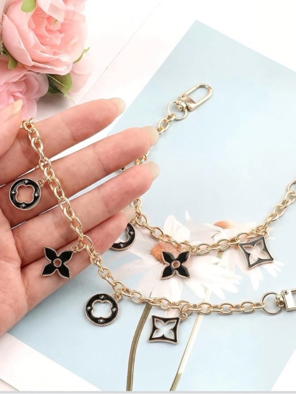 Mini and Medium Gold Charm Chain - Picture 3 of 6